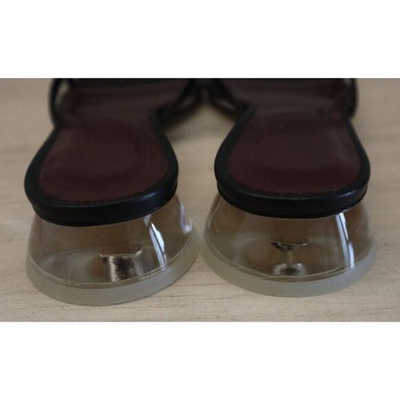 Staud 404-1251 Women's Sz 37 / US 7 Black/Clear Simone Clear Mule Sandals - Picture 15 of 16